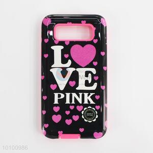 Black pink loving heart moblie phone shell/phone case