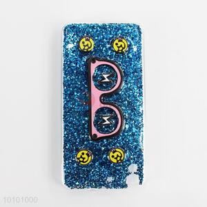 Blue glitter phone shell/phone case with soft edge