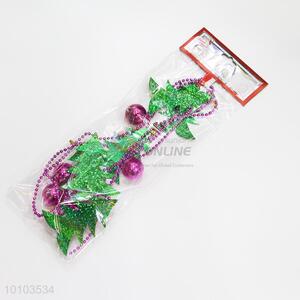 Low price glitter tree&bell beaded hang decoration for Christmas