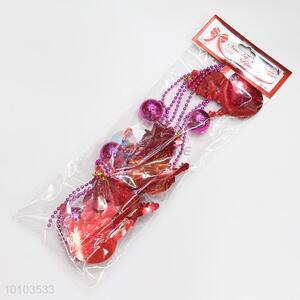 Hot sale red Christmas beaded hang decoration