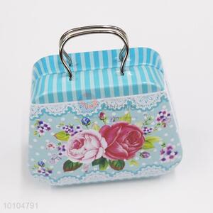 Blue tin suitcase/mini tin box with handle/gift box