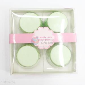 Eco-Friendly green paper muffin cups cupcake cases