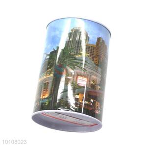 Hot selling zip-top can shape tinplate coin money box