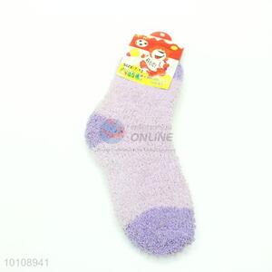 Wholesale cheap purple kid socks