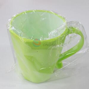 Green color promotional plastic cup