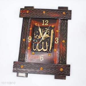 New Design Eco-friendly Rectangle Shaped Wooden Wall Clock