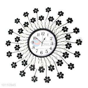 Best Selling Charming Home Decor Crystal Large Round Iron Wall Clock