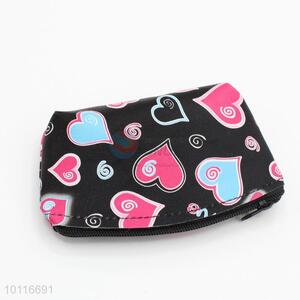 Popular cheap heart printed coin purse/mini purse