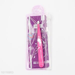 Popular Pink Stainless Steel Eyebrow Clip, Girls' Eyebrow Tweezers