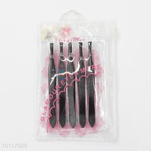 Popular Black Girls Cosmetic Stainless Steel Eyebrow Tweezers