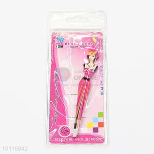 High Quality Girl Shaped Stainless Steel Eyebrow Tweezer