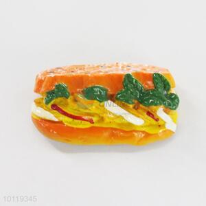 Hot Dog Shaped Resin Fridge Magnet/Home Decoration Fridge Magnet Sticker