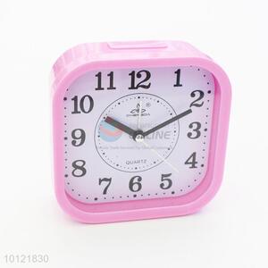 Pink Square Shape Cute Mini Alarm Clock