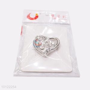 Wholesale Cheap Heart Shaped Alloy Brooch for Garment Decoration