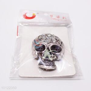 Skull Shaped Alloy Brooch Pin with Cheap Price