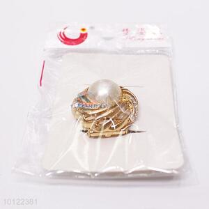 Garment Decorative Alloy Brooch Pin with Pearl