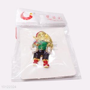 Best Selling Santa Claus Shaped Alloy Brooch Pin