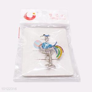 Cock Shaped Rhinestone Brooch Pin for Promotion