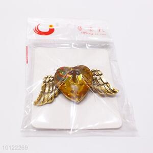 Wholesale Heart Shaped Brooch Pin with Wings