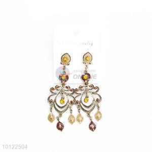 Hot sale oil drip dangle earrings/crystal earrings