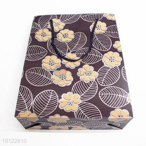 Coffee flowers pattern paper gift bag