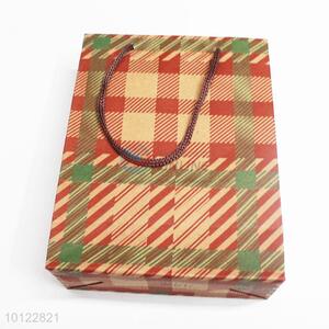 Fashion colorful plaid pattern paper gift bag