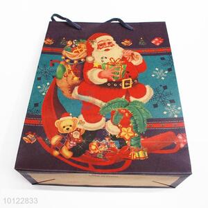 Cartoon Santa Claus pattern gift paper bag