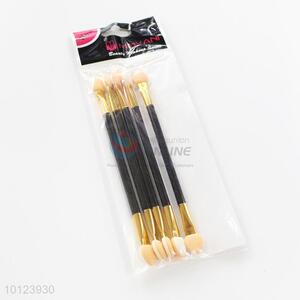 5 pcs Black Handle Makeup Brush for Cosmetic Double Ended Eyeshadow Brush Set