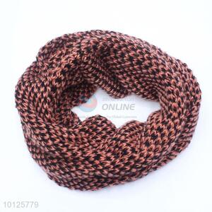 High Quality Orange Black Knitted Warm Scarf