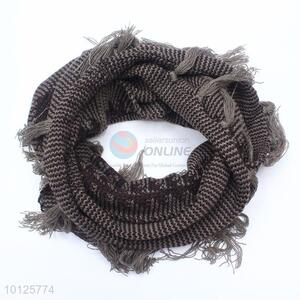 Warm Infinity Cable Knit Cowl Neck Tassel Scarf Shawl