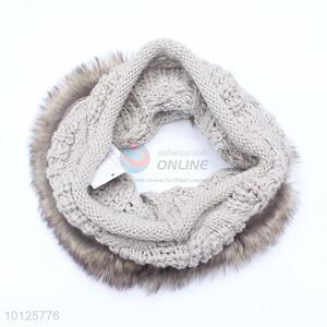 Wholesale Acrylic Round Infinity Knitted Scarf