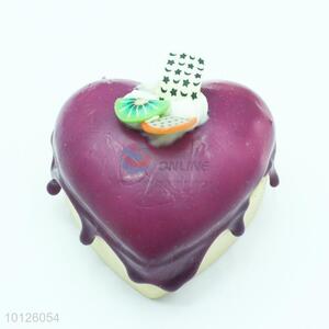 Purple 3d heart shaped cake fridge magnet/shop display/refrigerator magnet