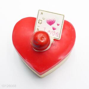 High quality red heart shaped cake refrigerator magnet