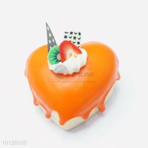 Orange 3d heart shaped cake fridge magnet/shop display/refrigerator magnet