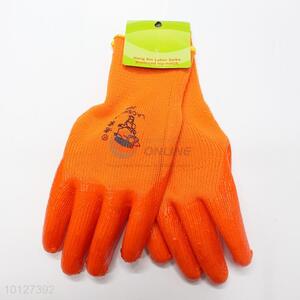 2016 new arrival orange latex working gloves