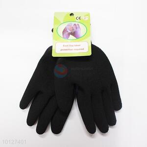 Custom purple-black latex industrial working gloves