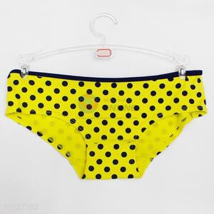 Hot sale yellow color dot pattern women underwear modal lingerie briefs