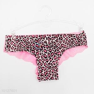 Women sexy pink leopard pattern cotton underwear women's  panties women's briefs