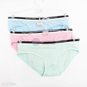 Three colors comfortable cotton underwear women's  panties women's briefs