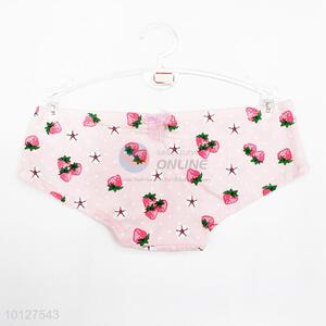 Cute strawberry and dots pattern women underwear modal lingerie briefs