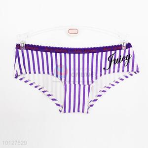 Purple stripes pattern cotton briefs women underwear comfortable women briefs