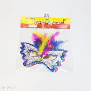 Funny butterfly masquerade mask with feather decoration