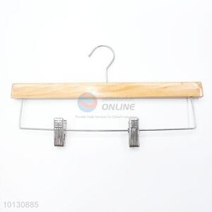 Wooden Clothes Hanger Pants Folder with Clip