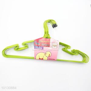 Green Color Iron Wire Clothes Hanger