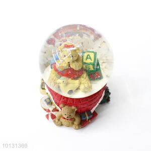 Latest design cute bear resin crystal ball