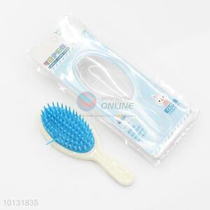 Blue Color Oval Shape Portable Cartoon Comb Anti-Static Massage Hair Brush