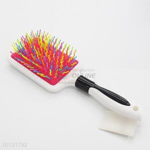Square Shape Rainbow Big Wet Hair Brush Curved Needle Hair Brush Detangle Hair Comb