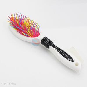 Hot Sale Rainbow Big Wet Hair Brush Curved Needle Hair Brush Detangle Hair Comb with Plastic Handle