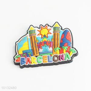 Barcelona buildings fridge magnet