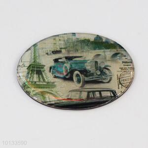 Vintage Car Pattern Elliptic Fridge Magnet